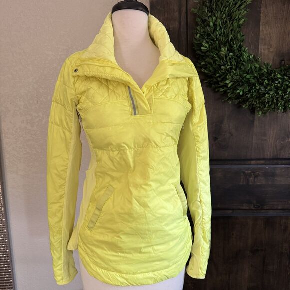 lululemon athletica Jackets & Blazers - Lululemon 🍋What The Fluff Goose Down Jacket Puffer Size 4 Yellow Pullover